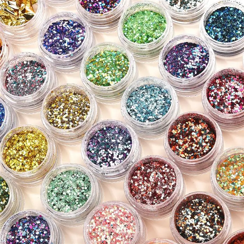 6 ячеек/комплектов золотых листьев хлопья блестки эпоксидные смолы наполняющие