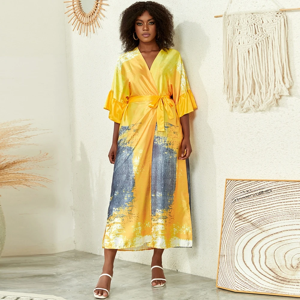 

Кардиган, накидка, женское платье, купальник, сарафан, халат, лето, новый принт, богемный стиль, Пляжное, праздничное, длинное платье макси, бухта, Ups, Vestidos