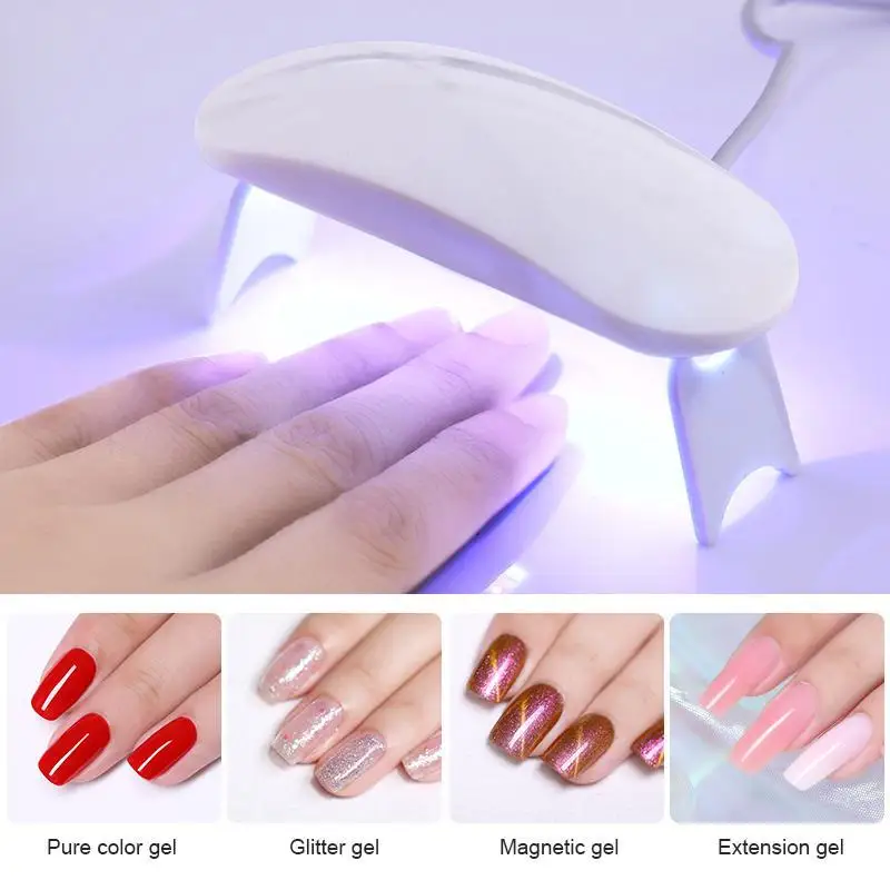 

Nail Dryer Machine 6W Mini UV LED Lamp Portable USB Cable Home Use Mini Lamp for Drying Nails UV Gel Nail Art Manicure Tools