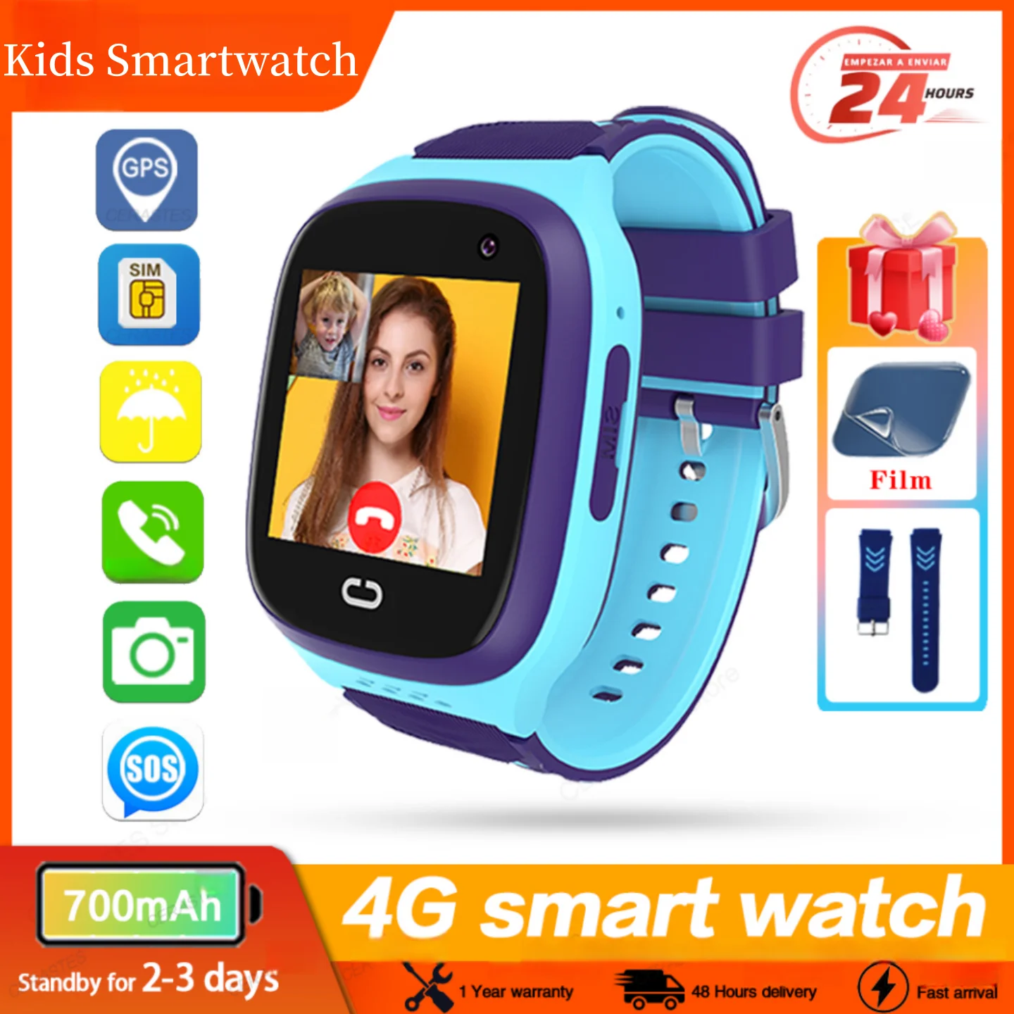 

2023 NEW Smart Watch Kids GPS 4G LT31 Tracking IP67 Waterproof Smartwatch Security Fence SOS SIM Call Sound Guardian For Baby