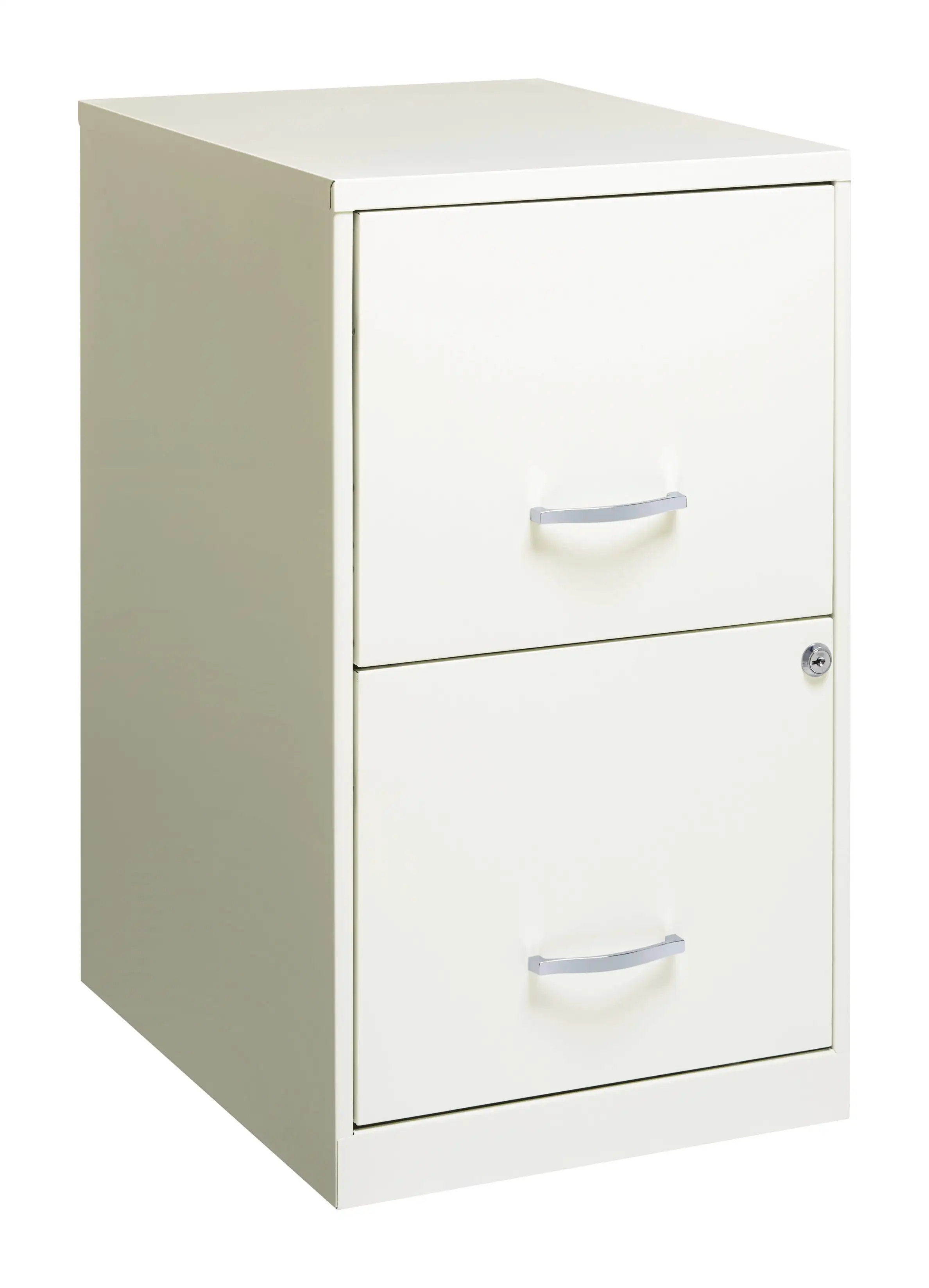 

18" Deep 2 Drawer Letter Width Vertical File Cabinet, White