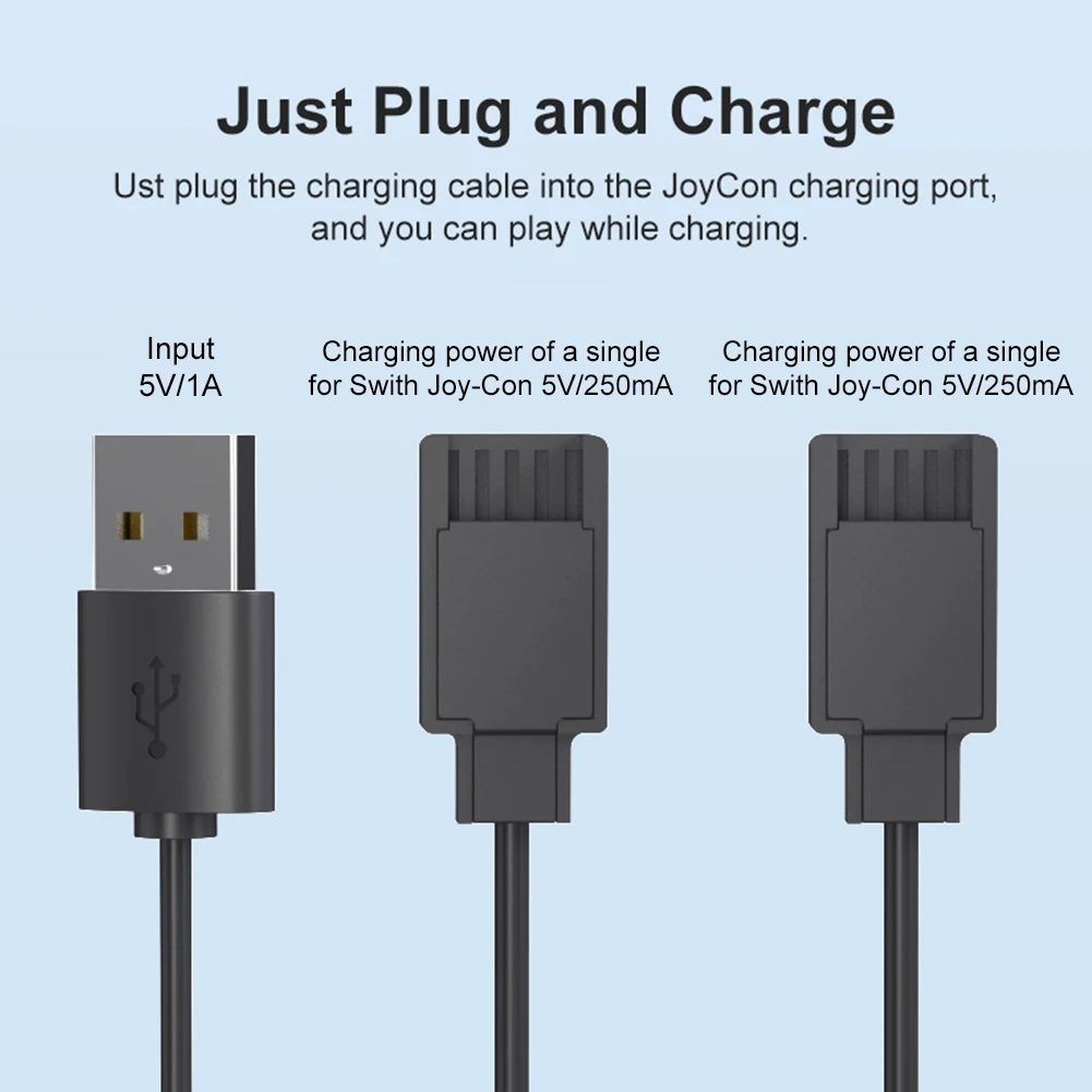 USB-кабель для зарядного устройства контроллера Joycon 2 в 1