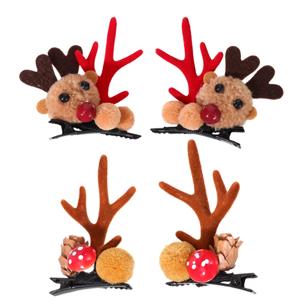 

Christmas Antler Hair Clip Antlers Barrettes Kids Clamp Hairpin Girls Headbands
