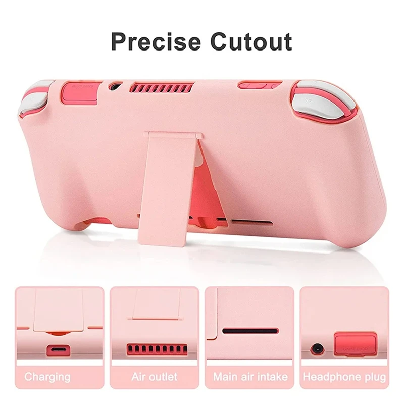 Розовый защитный чехол для Nintendo Switch Lite с подставкой, жесткий чехол для игровой консоли Nintendo Switch Lite с подставкой (art.: 3920ca3d824cc) - 3920ca3d824cc