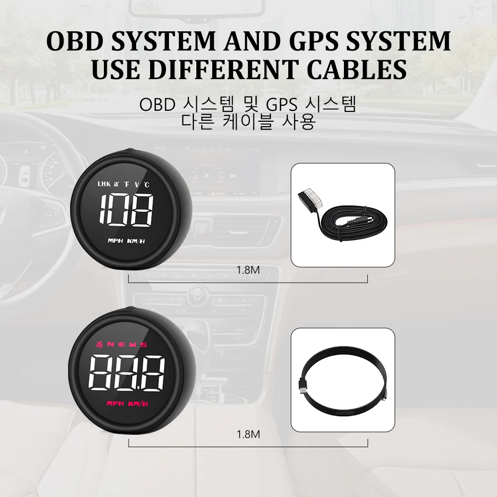 ISINBOX G1 OBD2 HUD Car Head Up Display Speedometer Smart Digital Alarm Reminder OBD For All Cars |