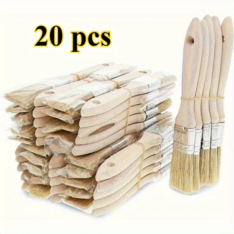 

Кисть с щетиной, 10/20 шт., кисть с плоской щетиной, подходит для искусства, ручной работы, гессо, живописи, окрашивания, лака