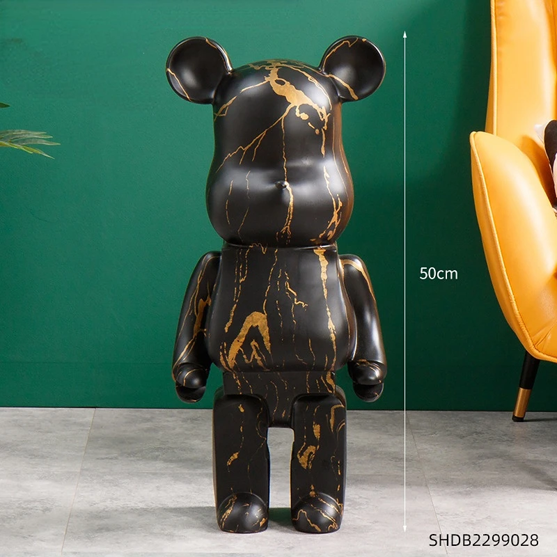 

50cm Violent Bear Statue Cartoon Savings Tank Living Room Home Decoration Cafe Mall Large Bear Brick Floor Sculpture