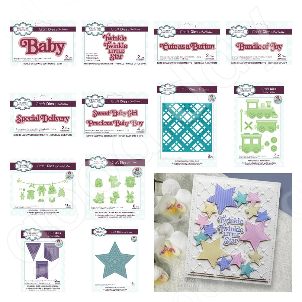 

New 2023 Cute Animal Train Baby Metal Cutting Dies Scrapbook Diary Decoration Embossing Template Diy Greeting Card Handmade