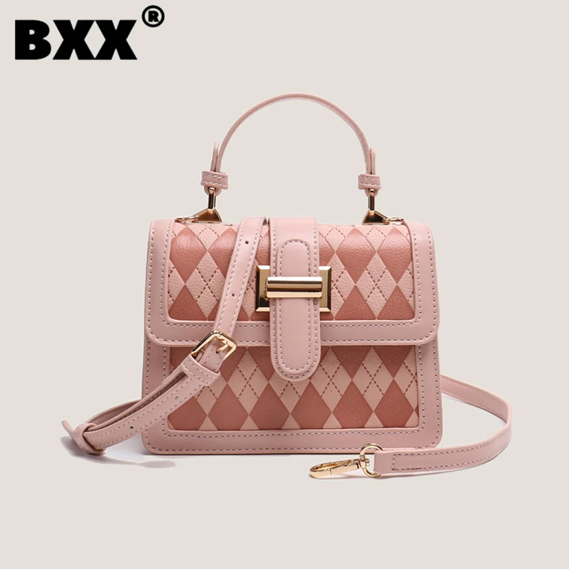

[BXX] Fashion High-end Minority Temperament Elegant Diamond Printing Women's Shoulder Handbag Female Bags 2023 New Trendy 8CY600