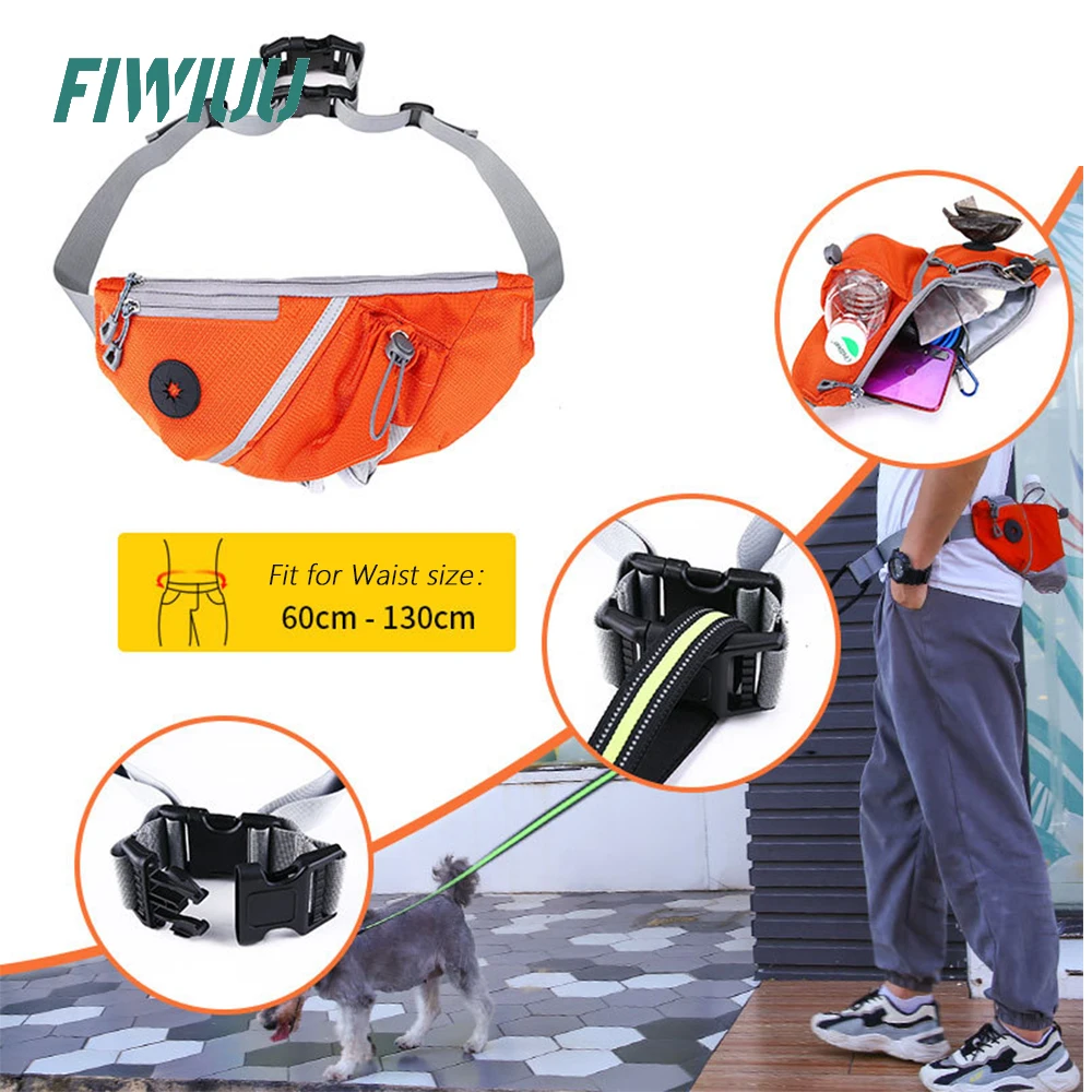Outdoor pet Training Waist Bag Hand Free Durable Snack Fanny Pack Portable Walking Running Pet Treat Pouch Washable Adjustable