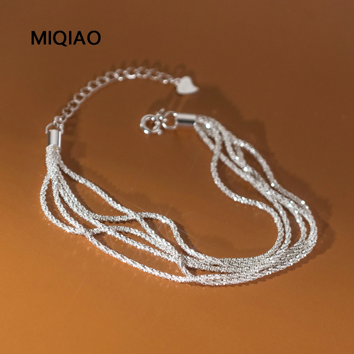 

MIQIAO 925 Sterling Silver Popcorn Chain Bracelets New In Women Jewelry Women's Bracelet Multi Layer Chain