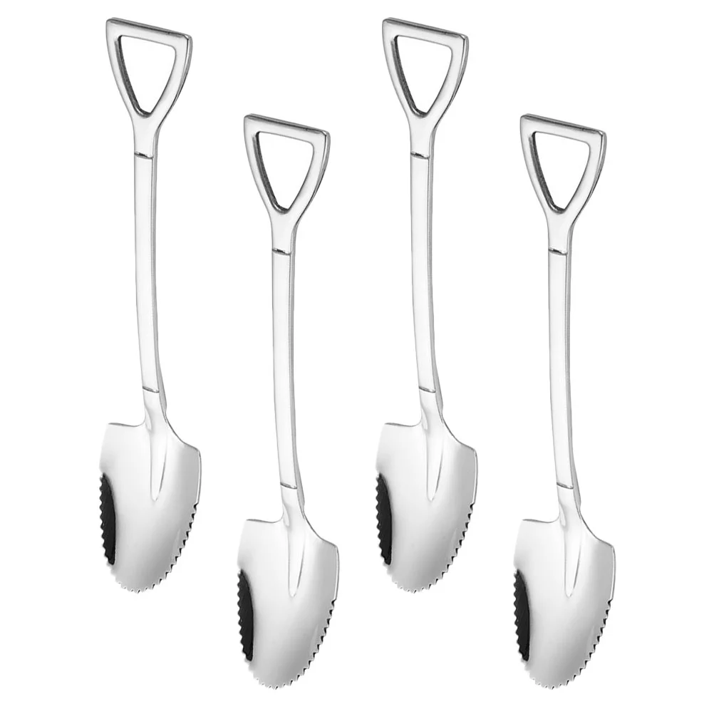 

4Pcs Pear Stirring Spoon Stainless Steel Fruit Forks Durable Grapefruits Spoons