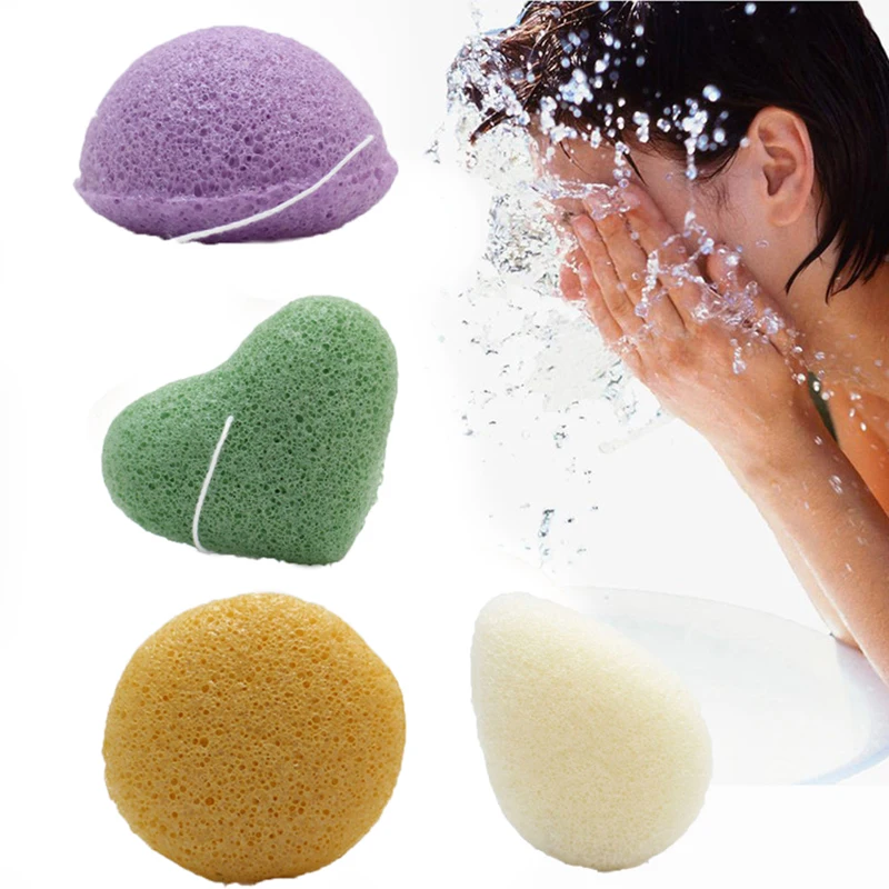 

Blackhead Remove Puff Natural Cleanse Exfoliator Puff Face Cleaning Sponge Round Shape Konjac Face Washing Sponge Facial Tool