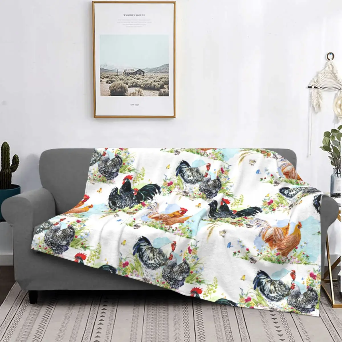 

Cartoon Chicken Cute Animal Blanket Fleece Decoration Multi-function Soft Throw Blanket for Bedding Outdoor Plush Thin Quilt