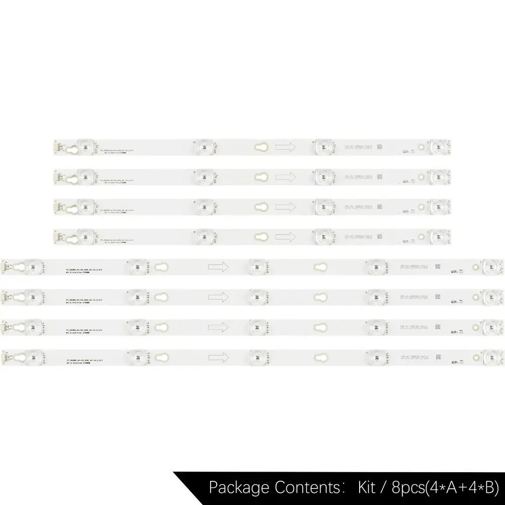 

Kit/8pcs TV LED Strips For TOT_55D2900_4X4 + 4X5_3030C_D6T-2D1_B_5S1P 55S405TKAA