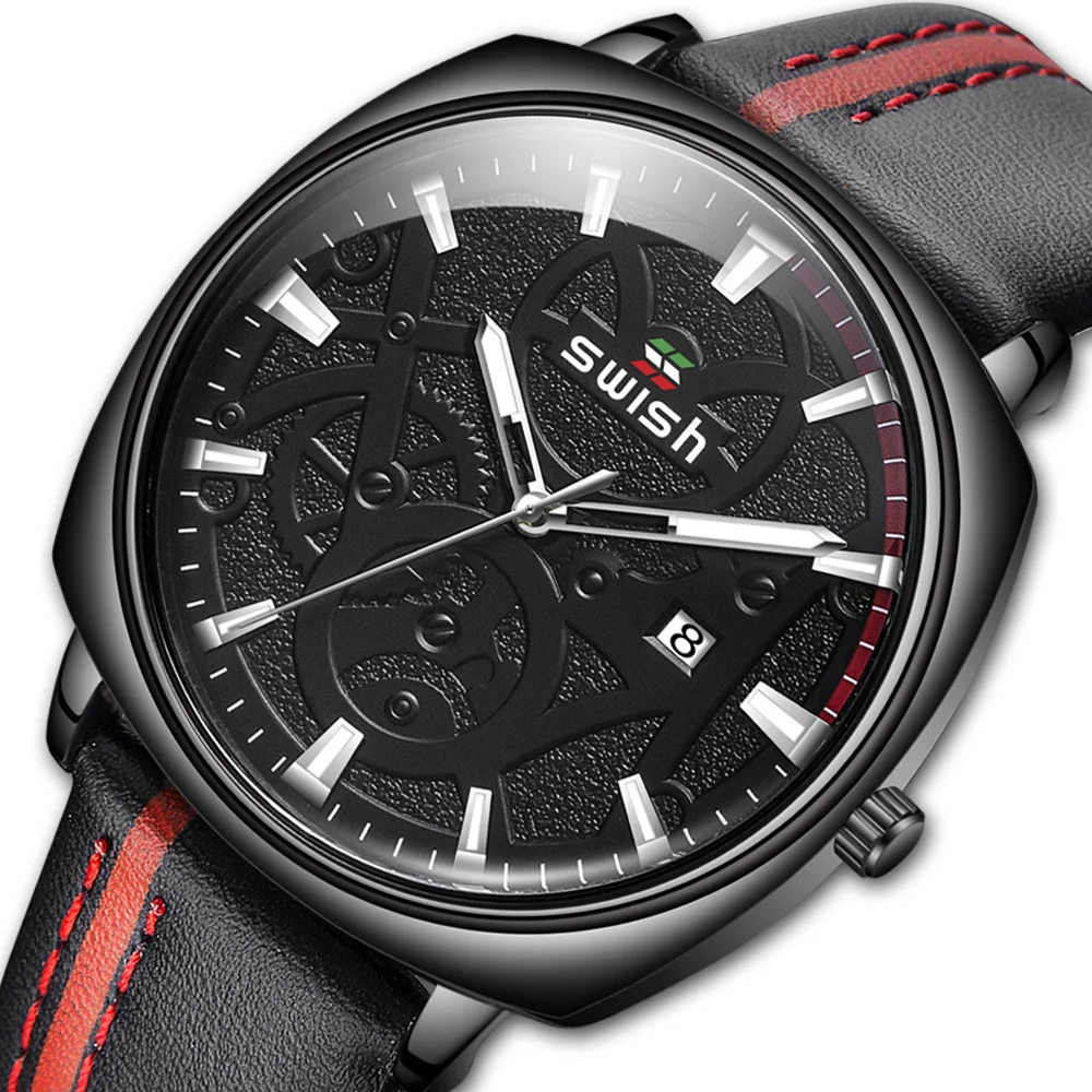 Watch sports waterproof belt men's watch simple fashion trend calendar luminous student quartz watch