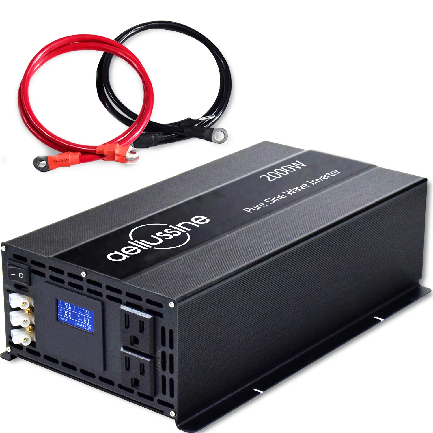 

2000W Pure Sine Wave Solar Inverter 24V to 220V Power Inverter 12V 36V 48V DC to 110V 120V 230V 240V AC Power Supply Transformer