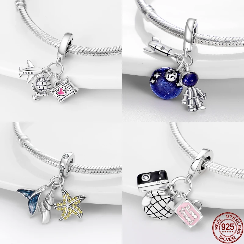 925 оригинальные женские подвески plata из серебра пробы для браслета pandora |