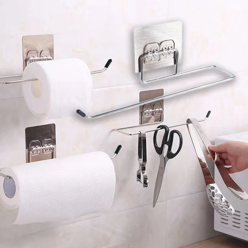 

Hanging Toilet Paper Holder Roll Paper Holder Bathroom Towel Rack Stand Kitchen Stand Paper Rack Home Storage Racks