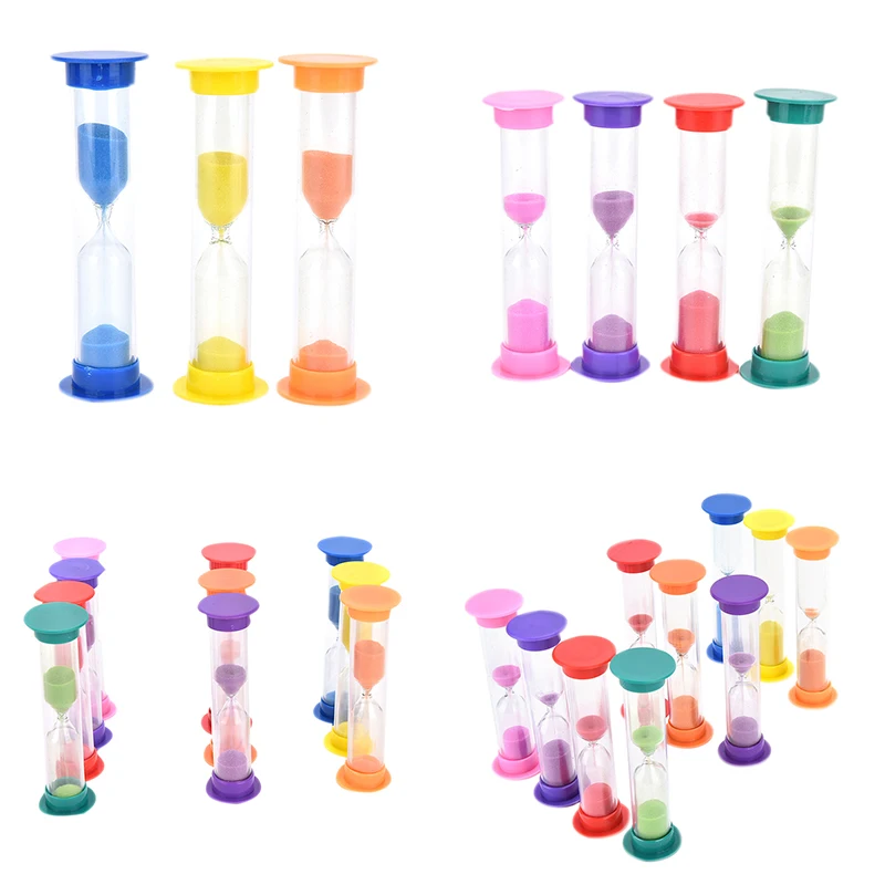 

1/2/3 Minute Colorful Hourglass Sandglass Sand Clock Timers Sand Timer Shower Timer Tooth Brushing Timer Children Home Decors
