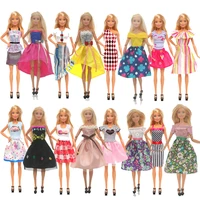 kieka summer 3pcs set hot sale diy dress fashion outfit shirt casual wear for barbie doll clothes accessories girl toy 11 5inch