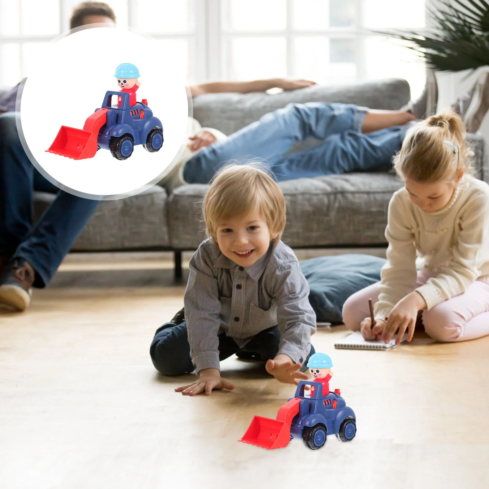 

Press Driven Engineering Vehicle Car Kids Educational Plaything