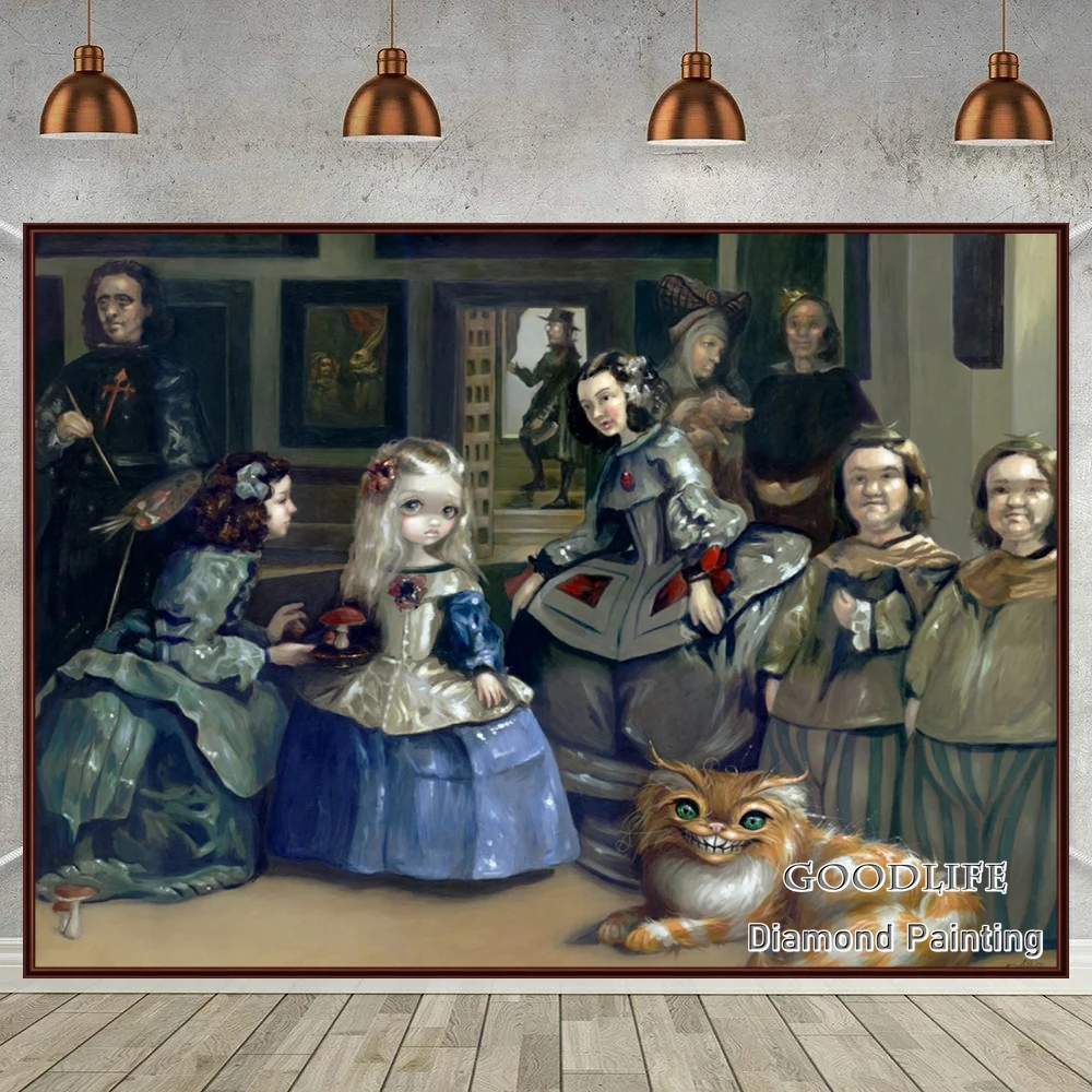 

Strangeling Alice And Las Meninas Gothic 5D DIY Diamond Painting Fairycore Fantasy Magic Mosaic Cross Stitch Wall Art Home Decor