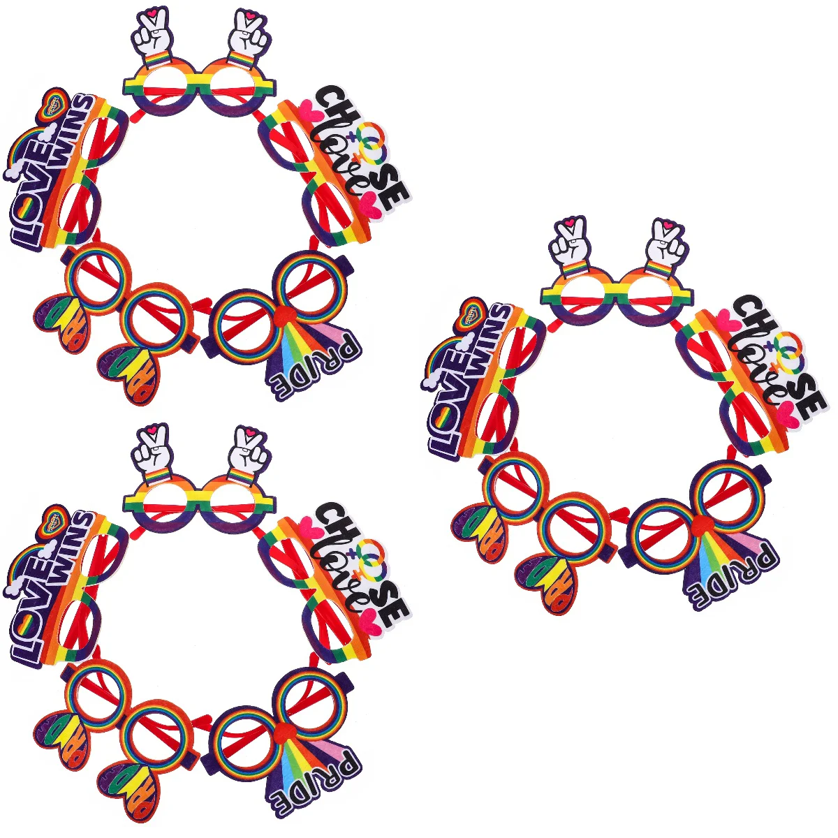 

15 Pcs Party Glasses Prom Pride Parades Decorations Apparel Props Plastic Masquerade Eyeglasses Carnival