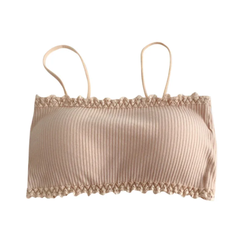 

Спортивный бюстгальтер, хлопковый бюстгальтер, топ-труба для женщин, нижнее белье на бретелях, Красивая майка, женский бюстгальтер, кружевн...