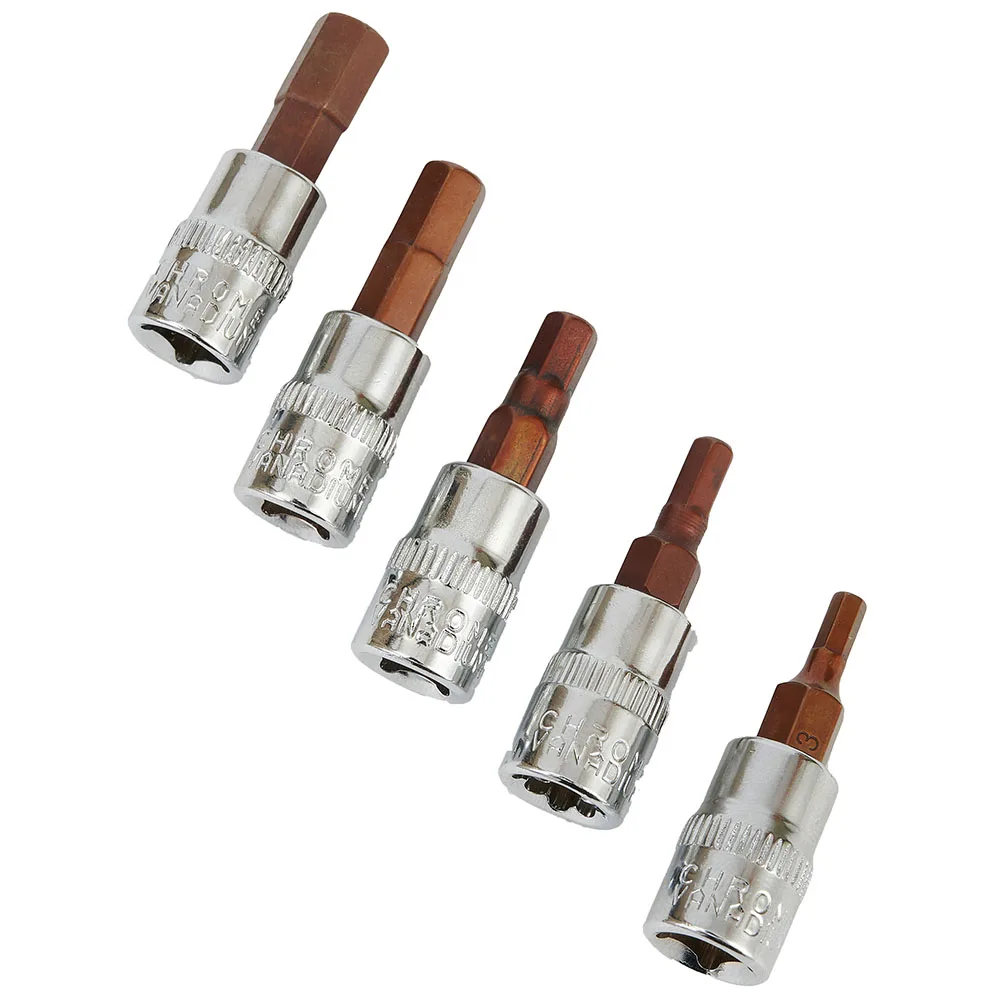 

1/4 Inch Bit Socket 5PCS Bits Driver H3-H7 Hex Screw Screwdriver Set Tools High quality Practical Premium Durable