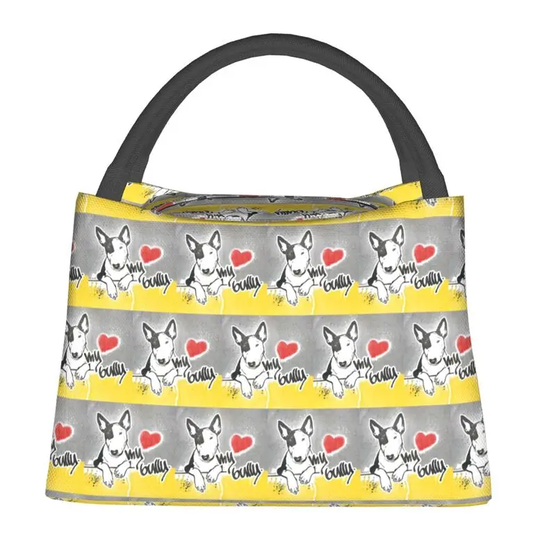 

Bull Terrier Street Art Resuable Lunch Boxes Dog Portrait Graffiti Cooler Thermal Food Insulated Lunch Bag Office Work Container