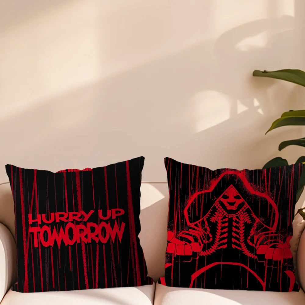 Hurry Up Tomorrow2025 Pillow Case For Sofa Bedroom Living The Weeknd Room Office Bedside Table Backrest Cushion Printing Square