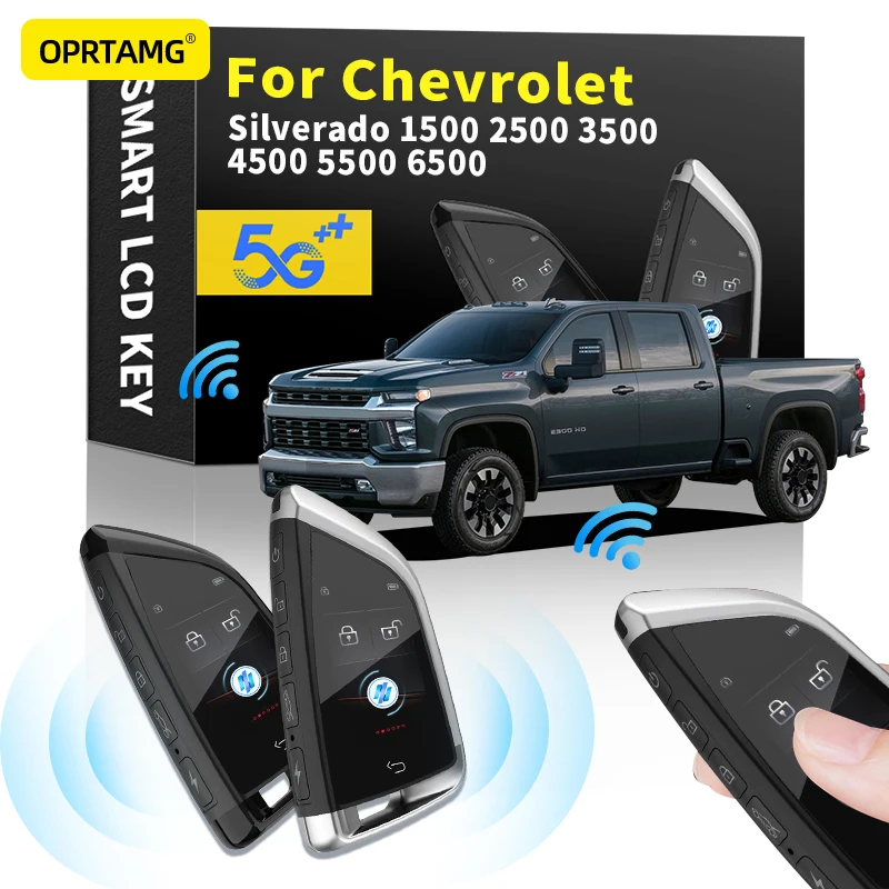 

Keyles Entry Remote Car Key Modified Smart LCD For Chevrolet Silverado 1500 2500 3500 4500 5500 6500 2000-2019 2020 2021 2022