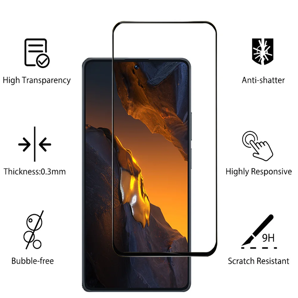 Pelicula pocof5 Front Tempered Glass For Poco F5 Pro Screen Protectors Poko F5 x5 Pro 5G cristal templado Poco X3 F4 X4 GT protector pantalla Pocco F5 verre trempé Poco F5Pro Camera Lens Film