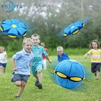 yhsmtg ufo flat ball flying throw disc with led light magic toy kid outdoor garden beach game childrens sports balls toys gift