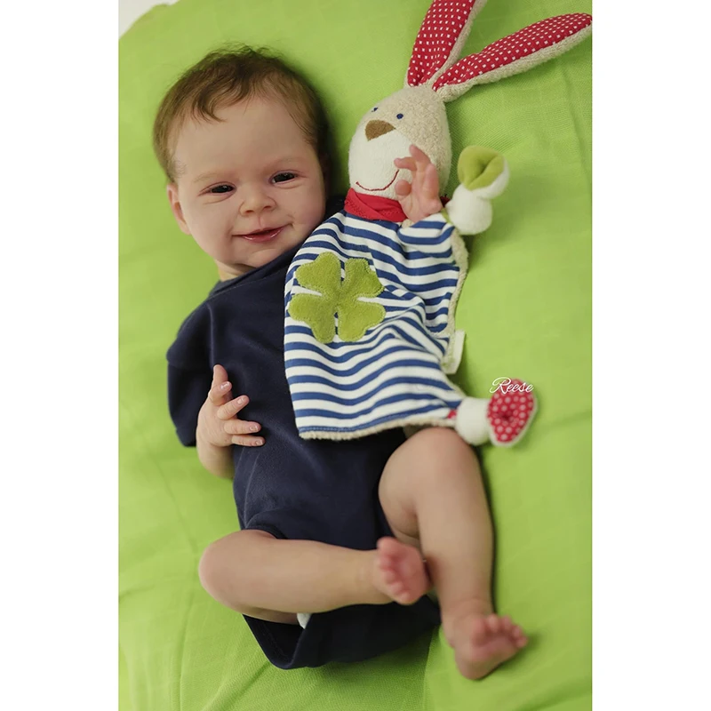 Реалистичная кукла-реборн из мягкого хлопка 48 см