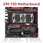 Материнская плата X99 T8D, Intel Dual CPU X99 LGA 2011-3 E5 V3 DDR3 PCI-Ex16 RECC M.2 NVME NGFF USB3.0 E-ATX 256G, Серверная материнская плата