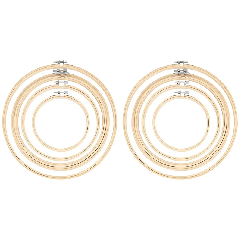 

10 шт., деревянные круглые кольца для вышивки, 13/17/21/24/27 см