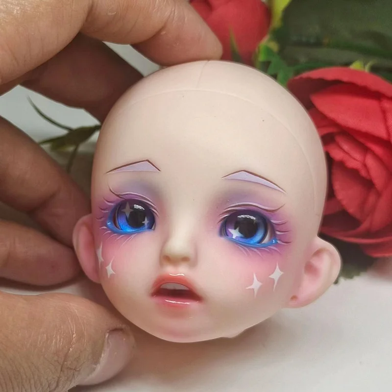 Фото Новинка 1/6, волшебная голова русалки Bjd с макияжной головкой, 28 см, аксессуары для детской куклы, эльф, голова куклы, девушки, одеваются, игруш... №5