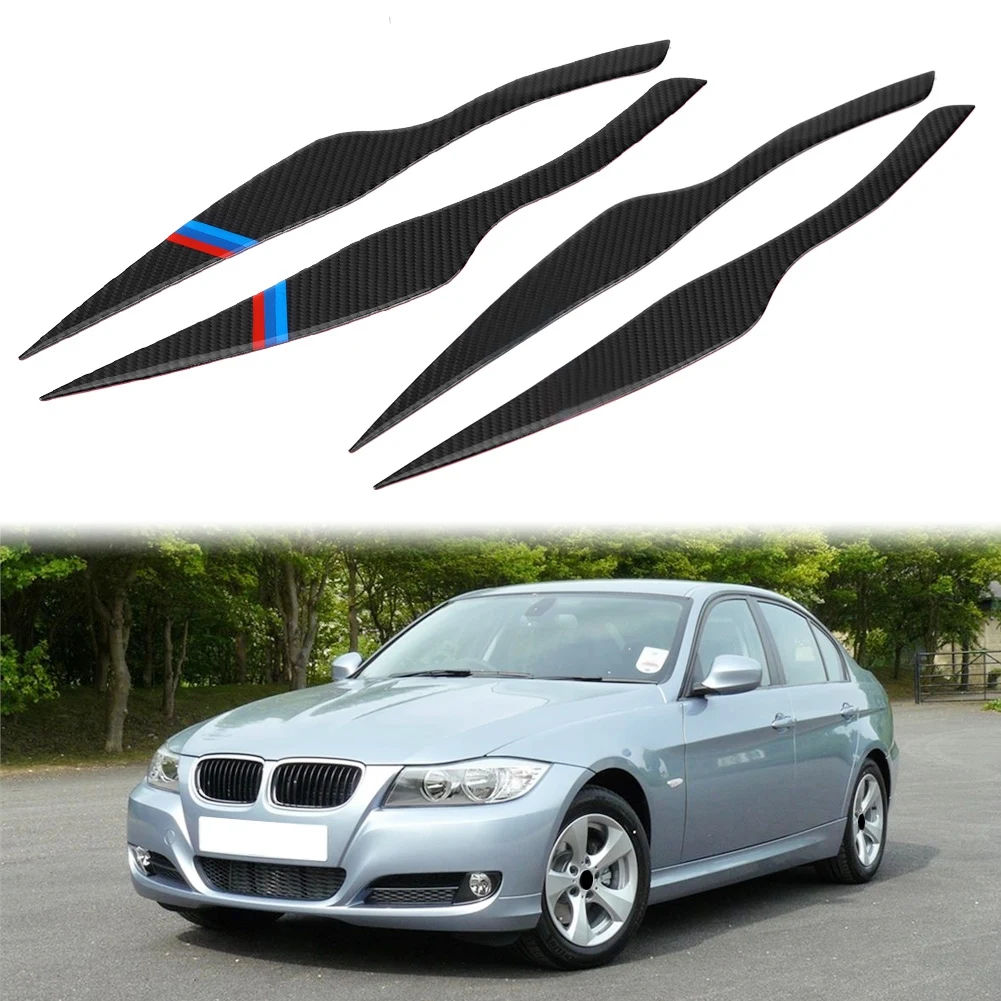 

Pair Carbon Fiber Headlight Eyebrow Eyelid Cover for BMW 3 Series E90 E91 2006-2011 Headlight Headlight Headlight Headlight