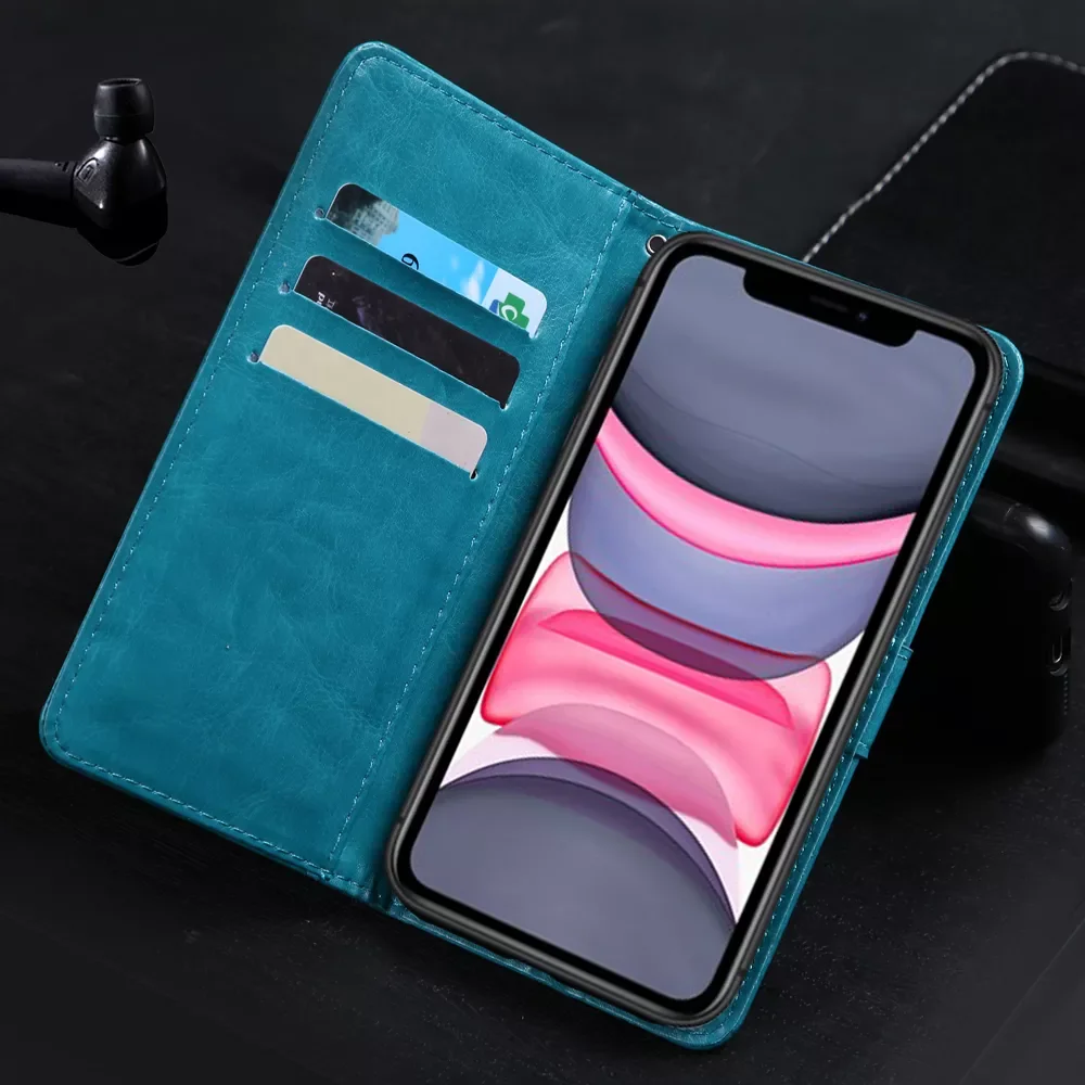

Leather Flip For Tecno POP 4 Wallet Book style card holder For Tecno POP 4 pop4 6in Phone Protective Coque