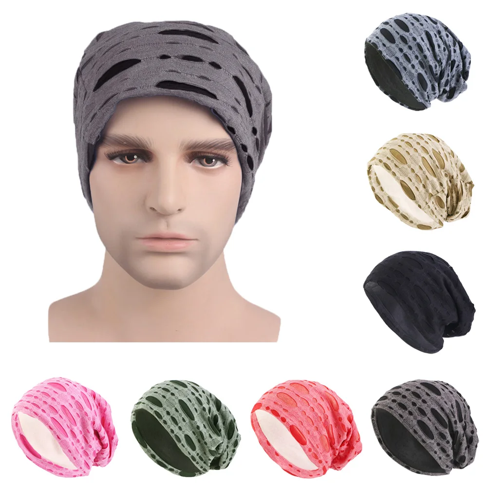 

New Unisex Cotton Baggy Slouchy Beanies Women Men Outdoor Bonnet Skiing Hats Hip Hop Chemo Cap Hair Loss Headwear Scarf Skullies