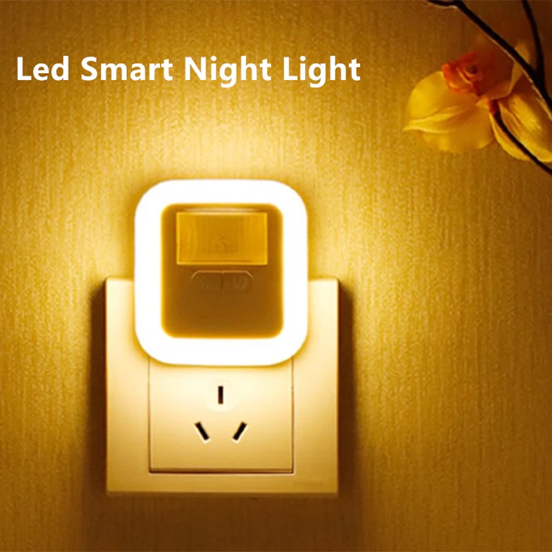 

Led Smart Night Light Motion Sound Sensor Night Light Brightness Adjustment Bedroom Lamp Staircase Decorative Lamps