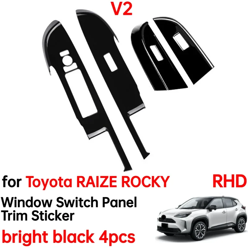 

Кнопка управления окном автомобиля, крышка переключателя окна, накладка на панель, наклейка для Toyota RAIZE ROCKY, аксессуары для интерьера 2021-2023 для RHD