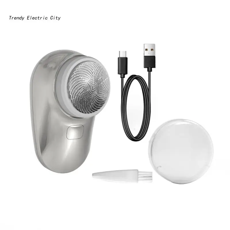 

R9CD Mini Electric Shaver for Men Portable Beard Trimmer Travel Rechargeable Face Shaver Full Body Washable