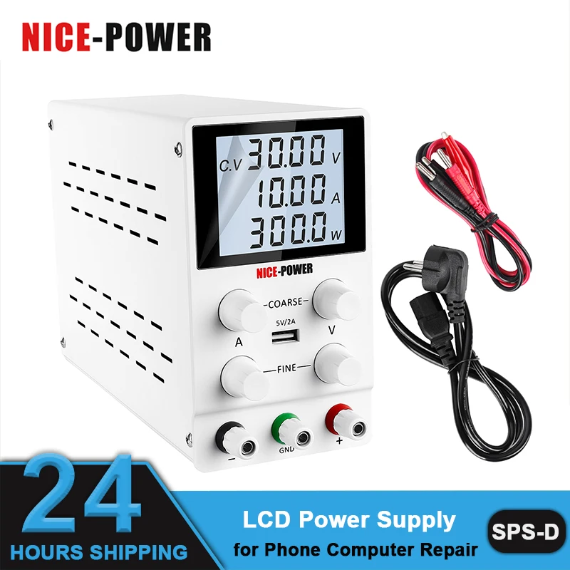 

Лабораторный источник питания с ЖК-дисплеем, 300 Вт, 30 В, 10 А, 60 В, 5 А, 110 В переменного тока/220 В постоянного тока, лабораторный стабилизированный, 4 ручки, регулятор напряжения с точной регулировкой