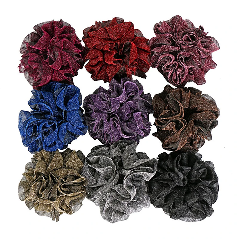 Oversize Scrunchies Giant Large Intestine Big Hair Ties Elastic Rubber Bands Glitter Ponytail Holder Hijab Volumizing Scrunchies