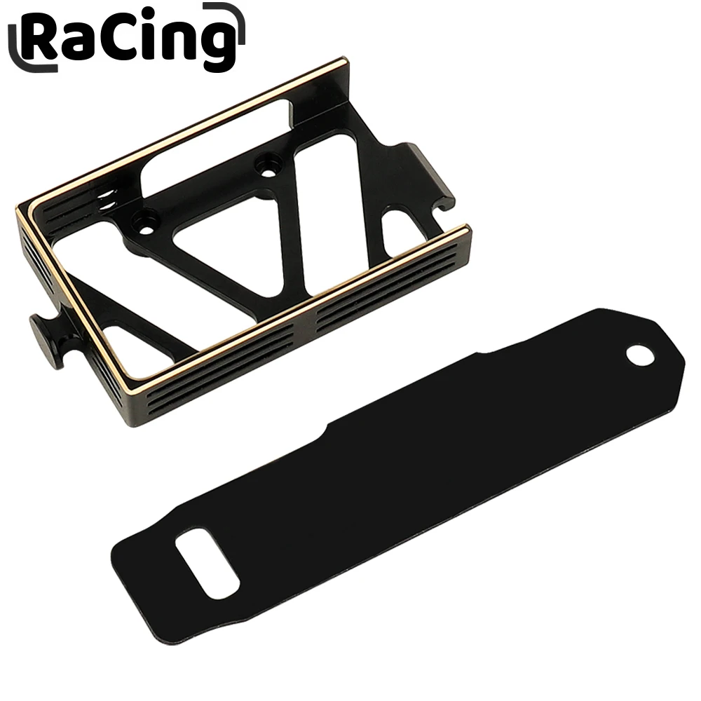

Brass Black Coating TRX4-M Universal Battery Tray Mounting Plate With Tie for TRX4M 1/18 RC Crawler Car Metal Upgrade Parts