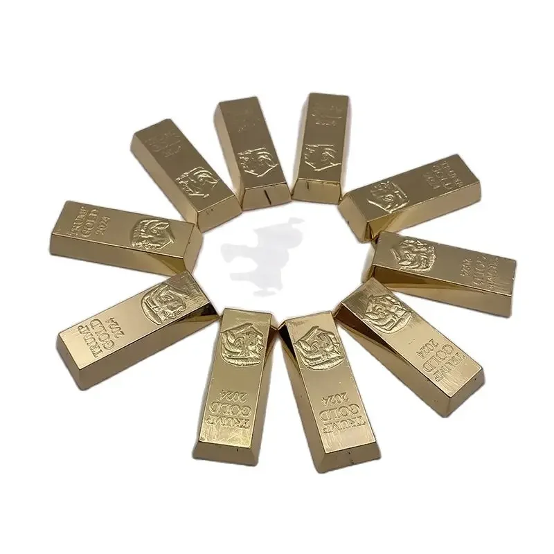 Дональд Трамп 50*20*20 мм 24 К золотой без валюты 2021-2025 свобода квадратные слитки