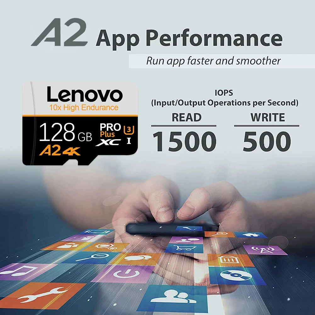 Фото Коммерческие карты памяти Lenovo Micro TF SD (microSD) 512 ГБ, 128 ГБ, 64 ГБ, 32 ГБ V30 для видеорегистраторов, планшетов, телефонов №2